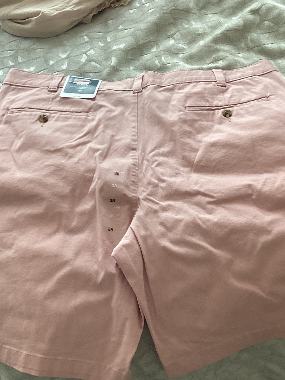 Club Room Men's Light Pink Chino Shorts